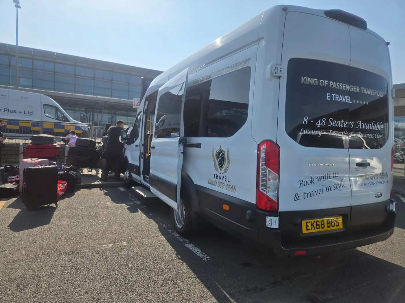 Airport minibus hire with luggage space Teesside